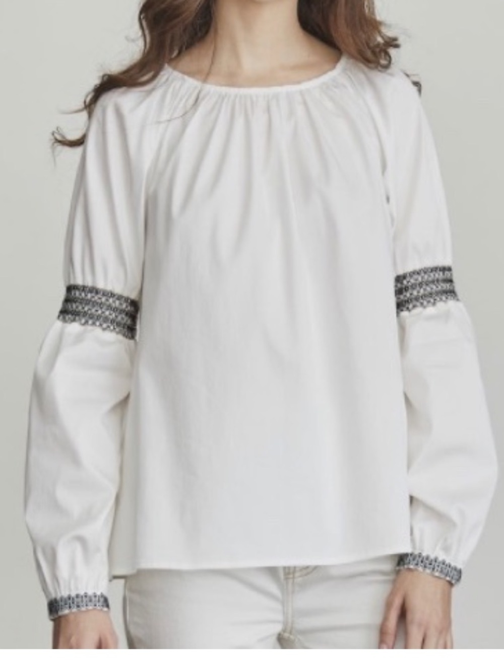 Elizabeth & James Blouse Top Shirt Boho long Sleeve Large